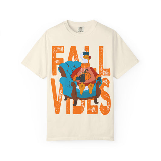 Fall Vibes: Unisex Garment-Dyed T-Shirt – Cozy Autumn Apparel, Seasonal Gift, Pumpkin Spice Lover, Fall Fashion, Comfy Everyday Wear