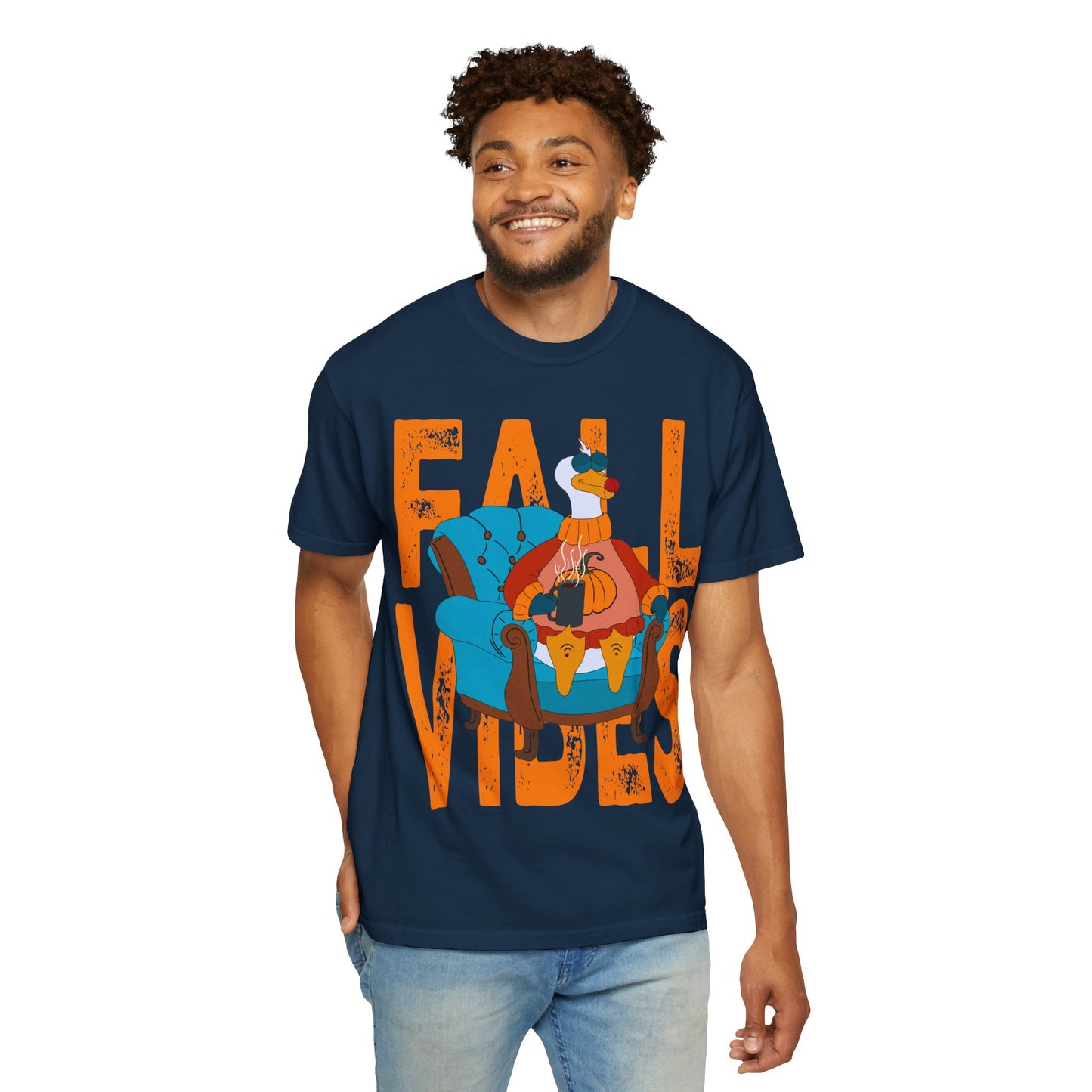 Fall Vibes: Unisex Garment-Dyed T-Shirt – Cozy Autumn Apparel, Seasonal Gift, Pumpkin Spice Lover, Fall Fashion, Comfy Everyday Wear