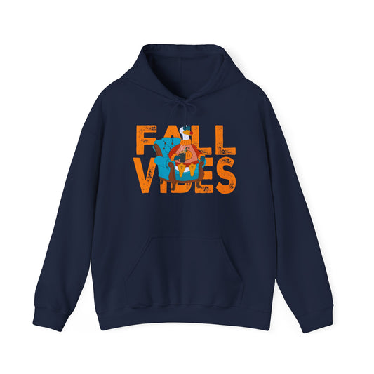 Fall Vibes: Unisex Hooded Sweatshirt - Cozy Fall Apparel, Seasonal Gift, Autumn Fashion, Pumpkin Spice Lover, Comfy Hoodies