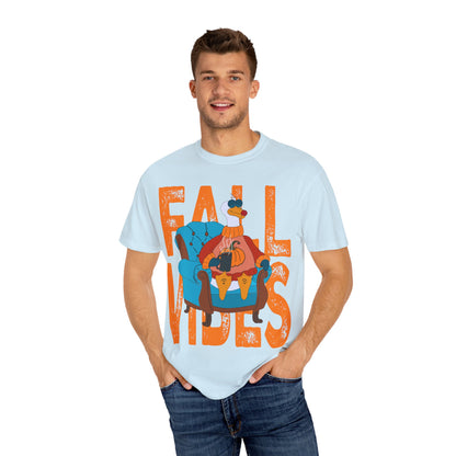 Fall Vibes: Unisex Garment-Dyed T-Shirt – Cozy Autumn Apparel, Seasonal Gift, Pumpkin Spice Lover, Fall Fashion, Comfy Everyday Wear