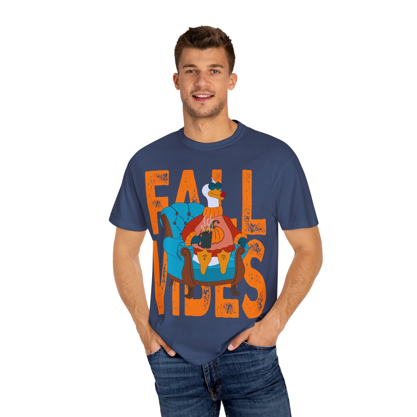 Fall Vibes: Unisex Garment-Dyed T-Shirt – Cozy Autumn Apparel, Seasonal Gift, Pumpkin Spice Lover, Fall Fashion, Comfy Everyday Wear