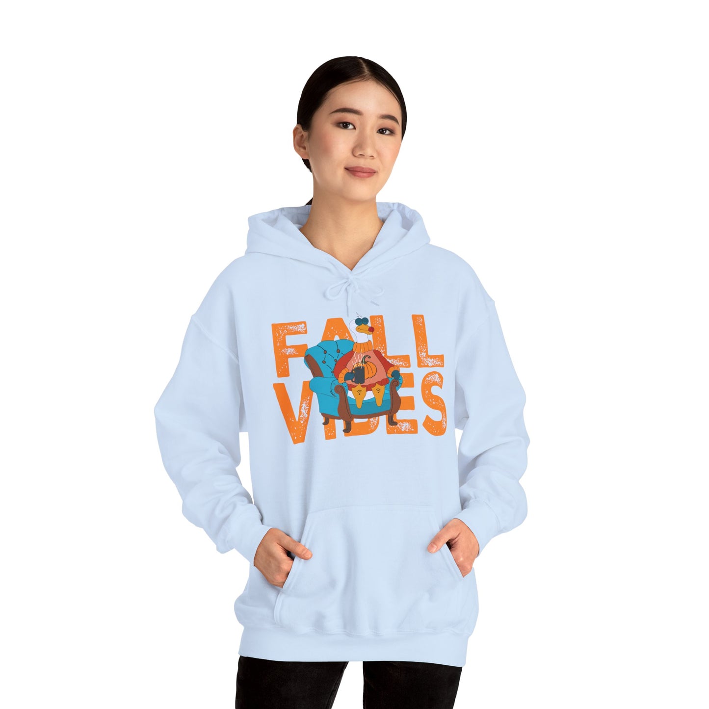 Fall Vibes: Unisex Hooded Sweatshirt - Cozy Fall Apparel, Seasonal Gift, Autumn Fashion, Pumpkin Spice Lover, Comfy Hoodies