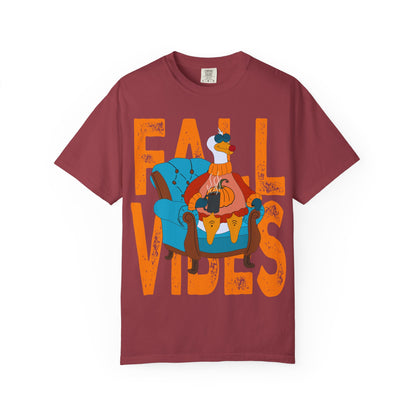 Fall Vibes: Unisex Garment-Dyed T-Shirt – Cozy Autumn Apparel, Seasonal Gift, Pumpkin Spice Lover, Fall Fashion, Comfy Everyday Wear