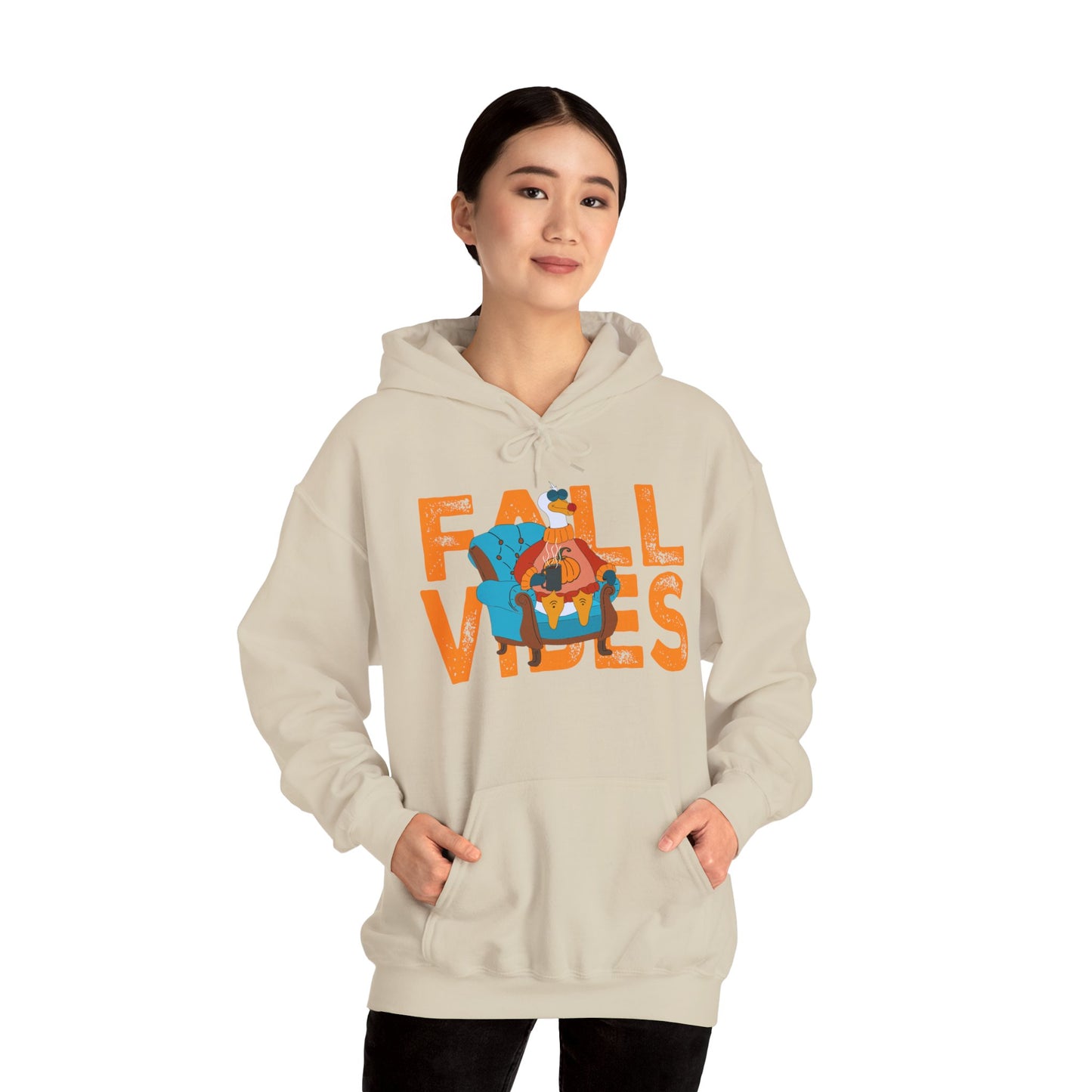 Fall Vibes: Unisex Hooded Sweatshirt - Cozy Fall Apparel, Seasonal Gift, Autumn Fashion, Pumpkin Spice Lover, Comfy Hoodies