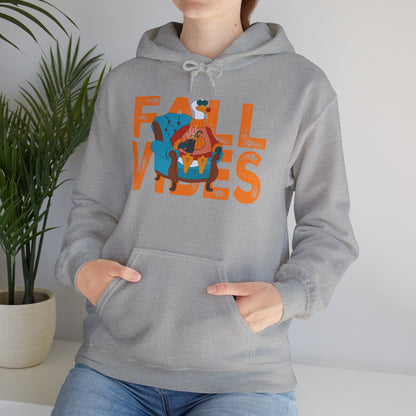 Fall Vibes: Unisex Hooded Sweatshirt - Cozy Fall Apparel, Seasonal Gift, Autumn Fashion, Pumpkin Spice Lover, Comfy Hoodies