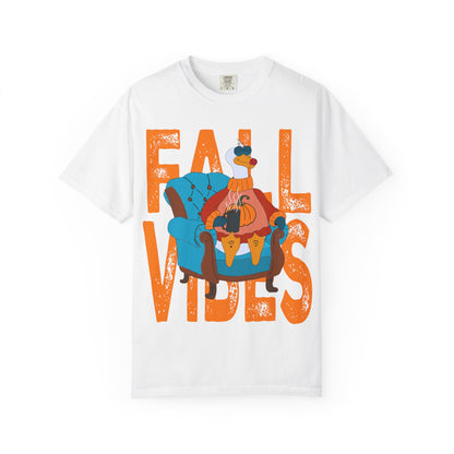 Fall Vibes: Unisex Garment-Dyed T-Shirt – Cozy Autumn Apparel, Seasonal Gift, Pumpkin Spice Lover, Fall Fashion, Comfy Everyday Wear