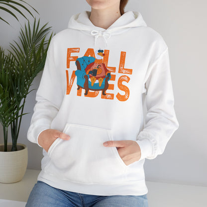 Fall Vibes: Unisex Hooded Sweatshirt - Cozy Fall Apparel, Seasonal Gift, Autumn Fashion, Pumpkin Spice Lover, Comfy Hoodies