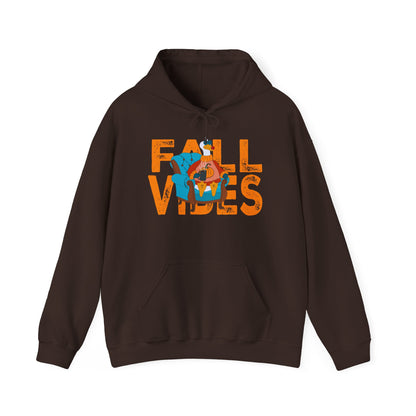Fall Vibes: Unisex Hooded Sweatshirt - Cozy Fall Apparel, Seasonal Gift, Autumn Fashion, Pumpkin Spice Lover, Comfy Hoodies