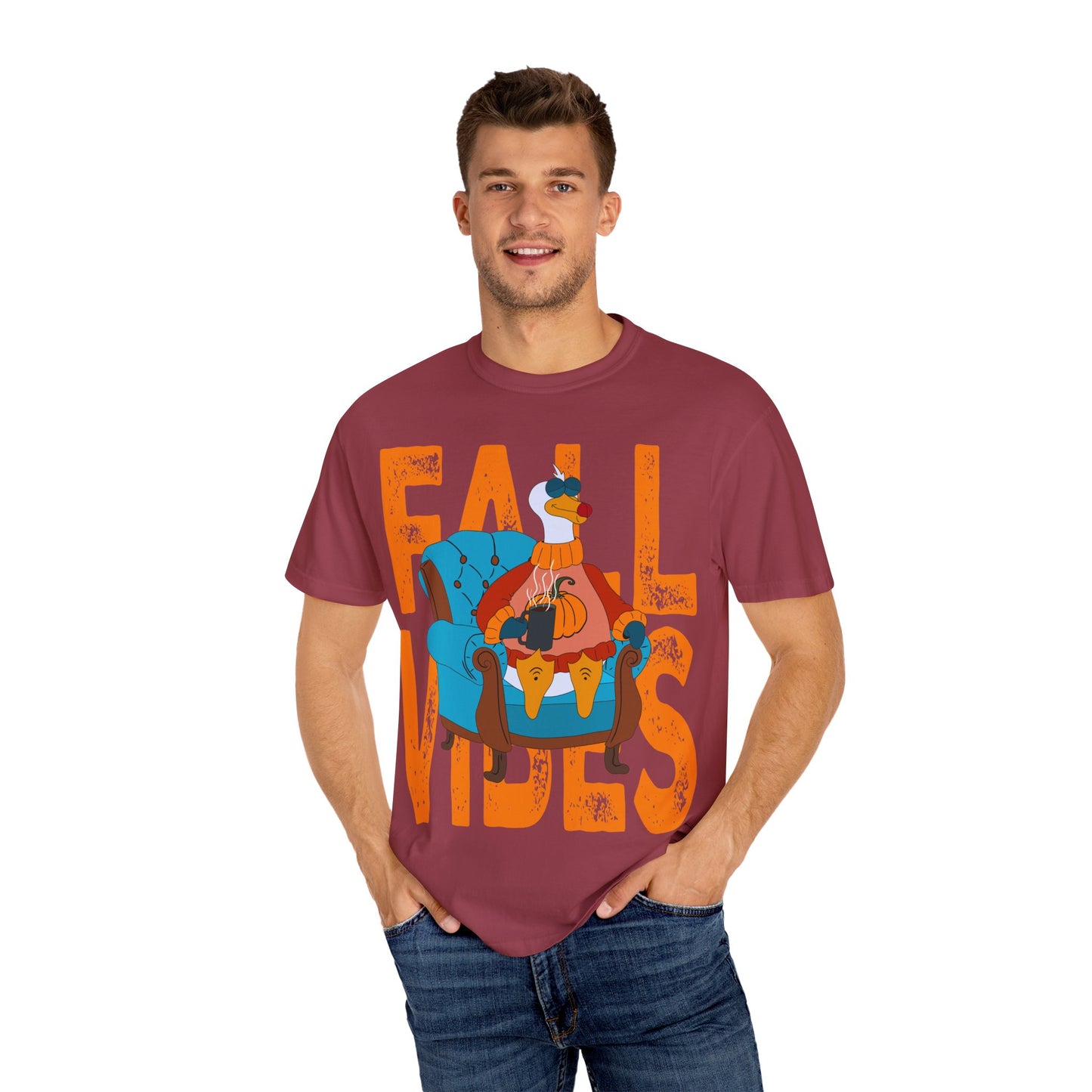 Fall Vibes: Unisex Garment-Dyed T-Shirt – Cozy Autumn Apparel, Seasonal Gift, Pumpkin Spice Lover, Fall Fashion, Comfy Everyday Wear