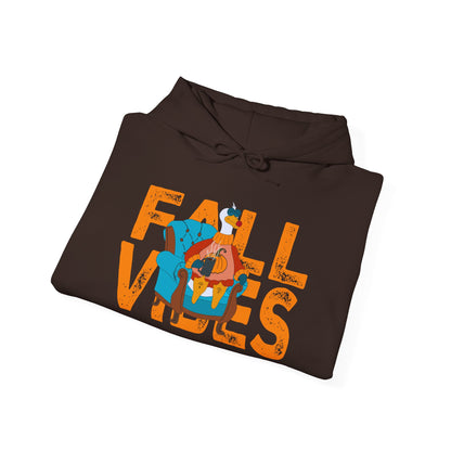 Fall Vibes: Unisex Hooded Sweatshirt - Cozy Fall Apparel, Seasonal Gift, Autumn Fashion, Pumpkin Spice Lover, Comfy Hoodies