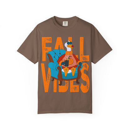 Fall Vibes: Unisex Garment-Dyed T-Shirt – Cozy Autumn Apparel, Seasonal Gift, Pumpkin Spice Lover, Fall Fashion, Comfy Everyday Wear