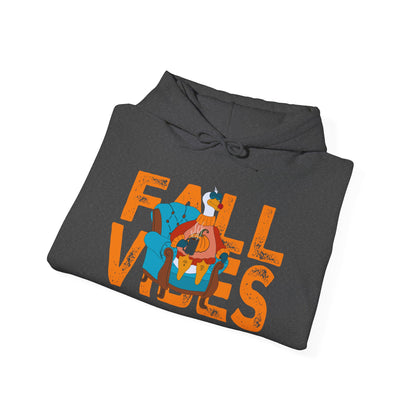 Fall Vibes: Unisex Hooded Sweatshirt - Cozy Fall Apparel, Seasonal Gift, Autumn Fashion, Pumpkin Spice Lover, Comfy Hoodies