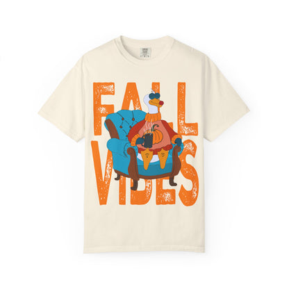 Fall Vibes: Unisex Garment-Dyed T-Shirt – Cozy Autumn Apparel, Seasonal Gift, Pumpkin Spice Lover, Fall Fashion, Comfy Everyday Wear