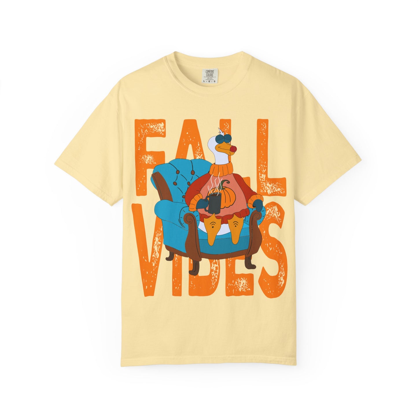 Fall Vibes: Unisex Garment-Dyed T-Shirt – Cozy Autumn Apparel, Seasonal Gift, Pumpkin Spice Lover, Fall Fashion, Comfy Everyday Wear