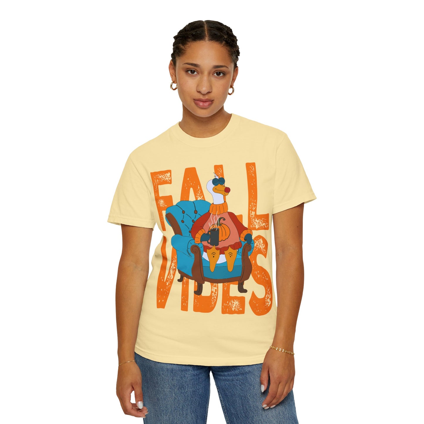 Fall Vibes: Unisex Garment-Dyed T-Shirt – Cozy Autumn Apparel, Seasonal Gift, Pumpkin Spice Lover, Fall Fashion, Comfy Everyday Wear