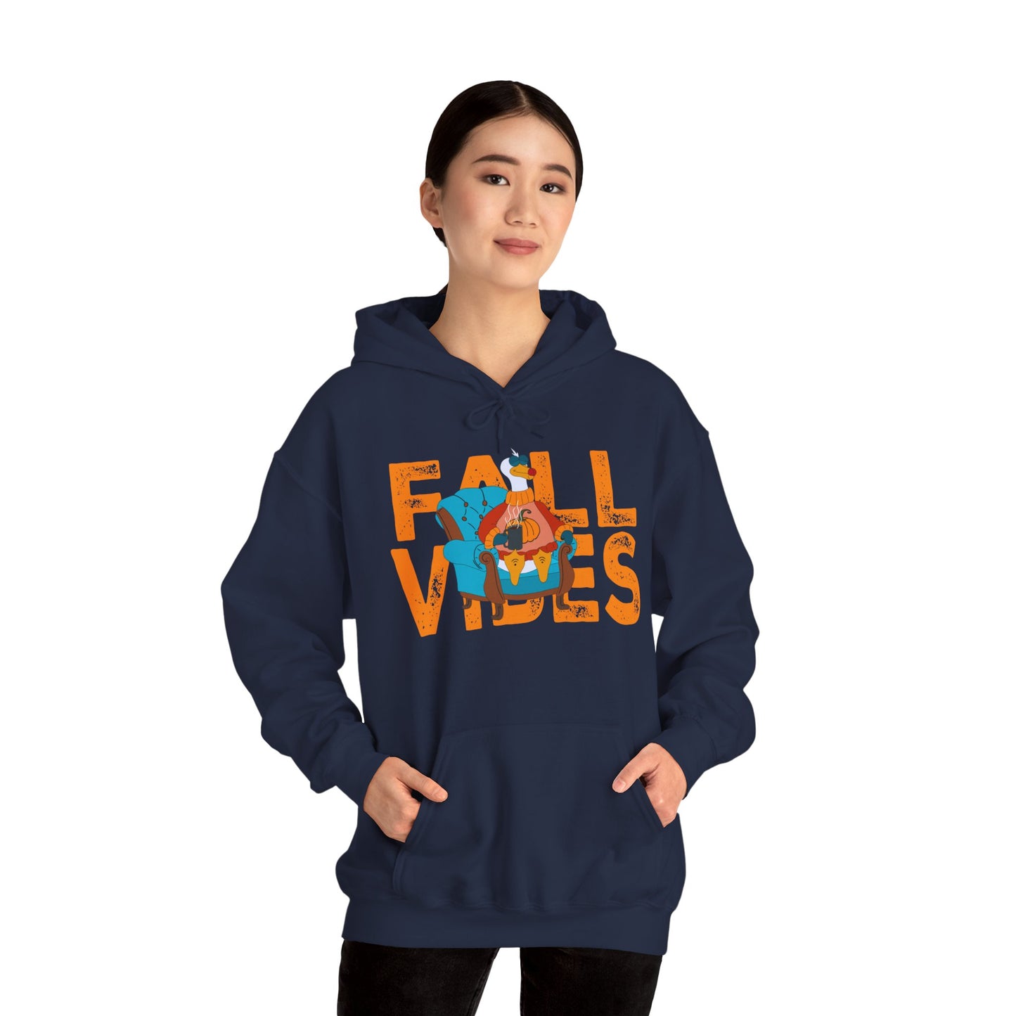 Fall Vibes: Unisex Hooded Sweatshirt - Cozy Fall Apparel, Seasonal Gift, Autumn Fashion, Pumpkin Spice Lover, Comfy Hoodies