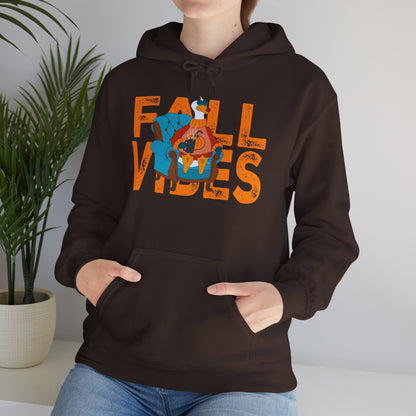 Fall Vibes: Unisex Hooded Sweatshirt - Cozy Fall Apparel, Seasonal Gift, Autumn Fashion, Pumpkin Spice Lover, Comfy Hoodies